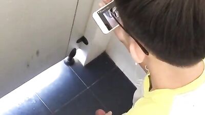 Jerk in the toilet boys gay porn