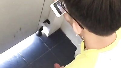Jerk in the toilet boys gay porn