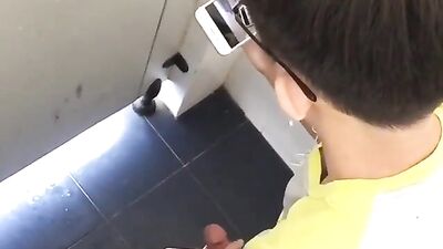 Jerk in the toilet boys gay porn