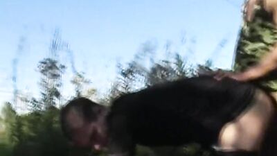 Latino Cum Shots Soldier in the Woods: Bareback Adventure