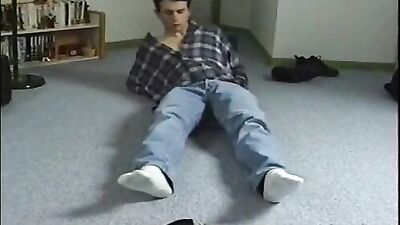 Jerking in Socks and Sneakers - A Gay Porn Experience!
