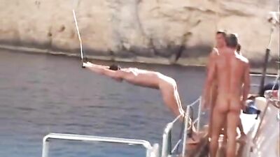 Boys Naked Paradise Adventure: Blond Muscle Boys Enjoy Public Outdoor Fun!