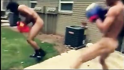 Boxing Muscle Match-Up! Nude Sports Straight Boys Fun