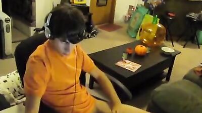 Orange Cum Shots: Web-Cam Solo Horniness Unleashed!