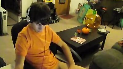 Orange Cum Shots: Web-Cam Solo Horniness Unleashed!
