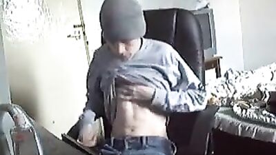 Teen Skater Boy Wanks with Baby Oil