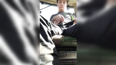 Jerking in tractor - Gay Farm Boys!!