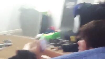 Jerking Off with Roomie - Cum Shots Web-Cam!