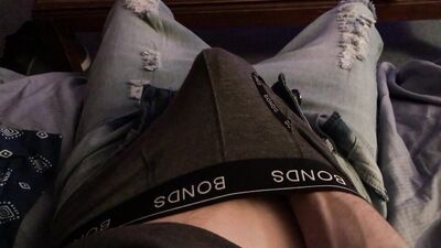 Gay Porn Twink Cumshot in Bondage Jeans and Shirt