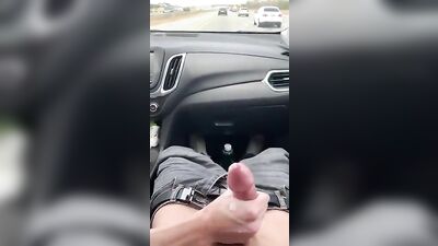 Giving my Bro a Handy while Driving: Roadside Pleasures!