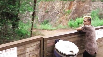 Outdoor Fuck - Bareback Group Sex in Public