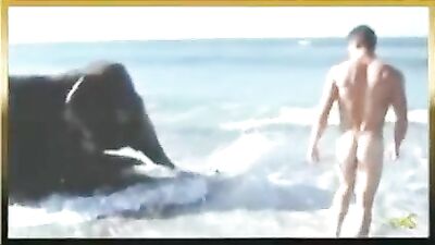 Experience the Thrill of Vintage Gay Porn with Elephant and Nude Boy!