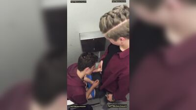 Public Blowjob in the Bathroom Stall - Oral Public Outdoor Web-Cam