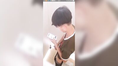 Public Bathroom Jerkers - Cum Shots Outside Solo!