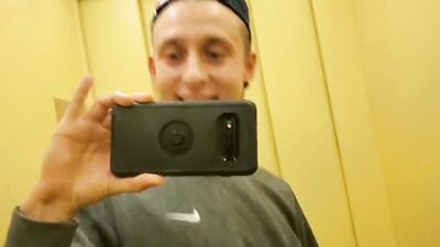 Gay Boys Elevator Fun: Amateur Blonds Oral Adventure!