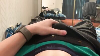Young Amateur Boy Playing with Himself in the Mirror!