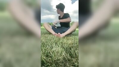 Seasoning his cucumber