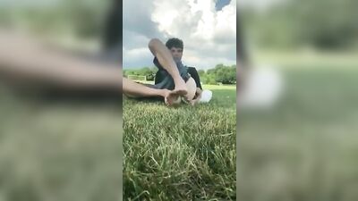 Seasoning his cucumber