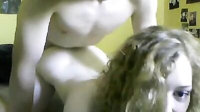 Cute boy with girl on cam