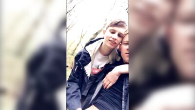 Wild Woods Jerk-Off Buddies: Blonde Boys Handjob Web-Cam