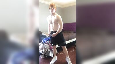 Redhead Jock Posing & Wanking 2: Cum with the Titans!