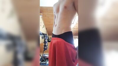 Slow Strip Fast Wank - Gay Web-Cam Solo Adventure