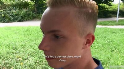 Blond Twink Barebacked for Cash - Hardcore Gay Porn Action!