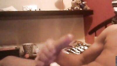 Hot white twink jerks and cums on cam: Amature Cum Shots Solo