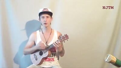 Timokha Plays the Ukulele - A Gay Porn Music Mans Delight!
