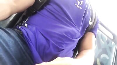 Bus Jockstrap Jerk: Amateur Solo Voyeur Adventure