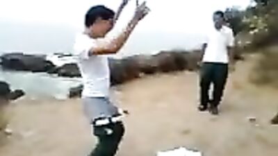 Gay Porn Fun Show: Showing in front of Friends