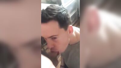 Gay Stepson Swallows All Dads Cum