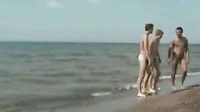 Beach Naked Boys: Amateur Blond Public Erotic Adventure