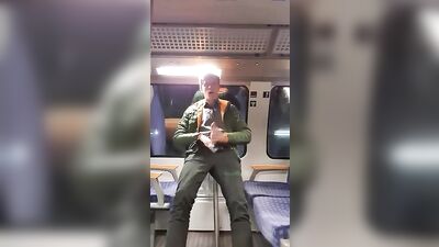 Boys Gay Porn Fun on the Train - Blond Big Cocks