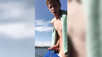 Outdoor Cum Shots: Blonde Boys Unleash Their Huge Porn Cocks!