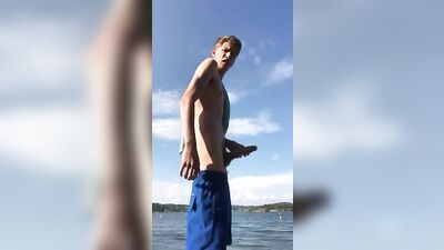 Outdoor Cum Shots: Blonde Boys Unleash Their Huge Porn Cocks!