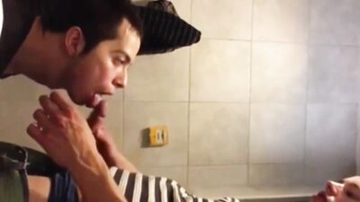 AA Vid - Gay porn blow and swallow in public