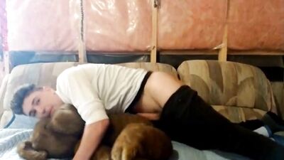 Teddy-bear gay teen boy porn humping