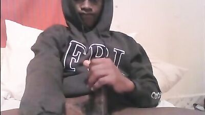 Young Black Twink in Hoodie: Big Cock Adventures!