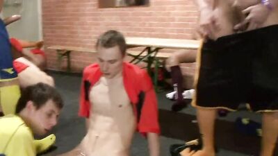 After the Soccer Match: Big Cocks Cum Shots Handjob