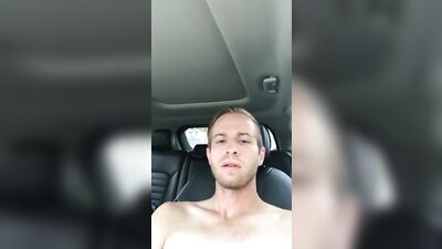 Car Cummer: Dude Naked in His Car Till He Cums