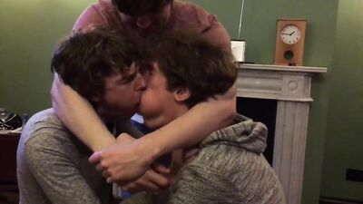 Double Dildo Kiss - Two Hot Guys Make Out with a Double-Ended Dildo!