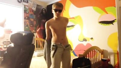Nude Show in Bedroom: Amateur Stripping and Dancing Dude Exposed!