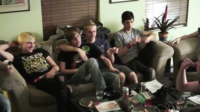 Evan Fucks Blonde Party Frat Guys