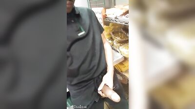 Big Bad Black Beast Subway Worker - Making Special Sauce for the Subs!