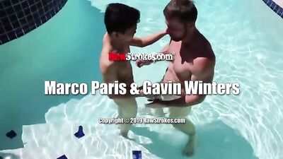 Marco Paris Bareback Cum Shots with Gavin Winters!