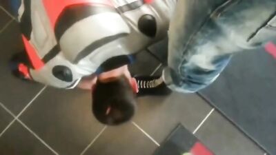 German biker swallows German skinheads load in explosive new video!