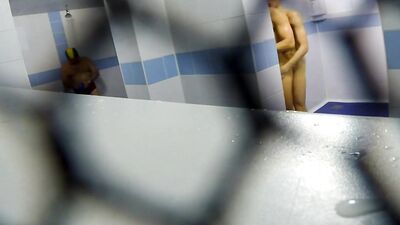 Gangbang in Public Showers - Two Hot Boys Get Naughty!
