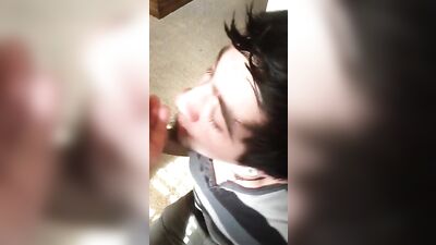 Young Swallower Twink: Double Cock Splosion!