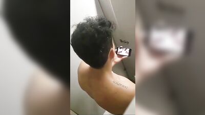 Bathroom Spy: Amateur Blond Boys Mix! - A Gay Porn Video with a Twist!